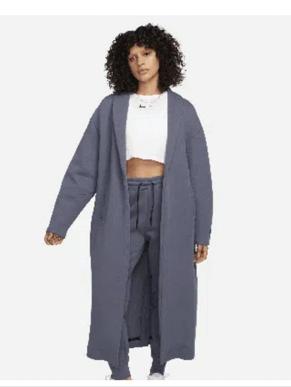 Nike Sportswear Tech Fleece Oversized Duster Jacket Gray Medium | Streetwear